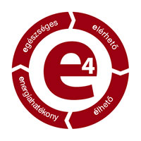 E4 ház logó